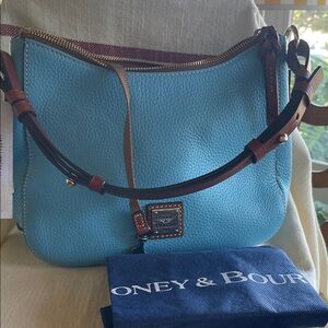 Dooney & Bourke Aqua Leather Shoulder Bag